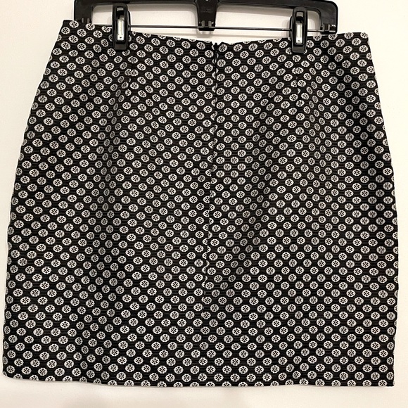 GARNET HILL woven jacquard mini pencil skirt 10 lined work - Picture 2 of 2